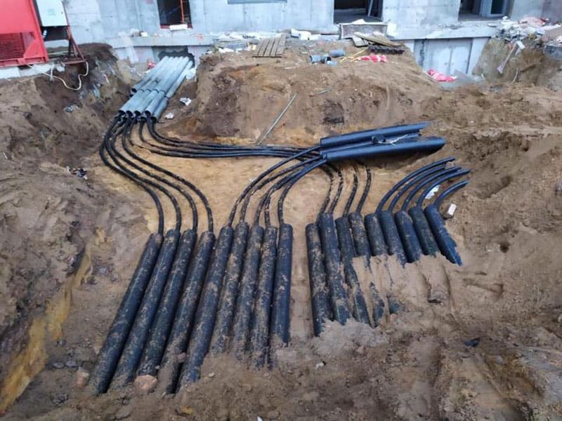 bury an underground cable